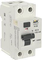 ARMAT Выключатель дифференциального тока R10N 2P 40А 100мА тип A | код AR-R10N-2-040A100 | IEK